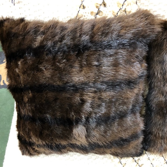 Mink throw pillow only 2 left REPURPOSED - Picture 1 of 4